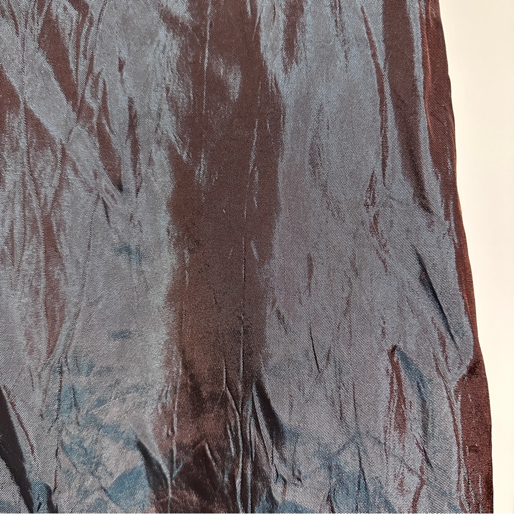 Vintage Js Collections Y2k Blue Iridescent Maxi Skirt Womens Size 8 Grunge Fairy — image 8 of 8